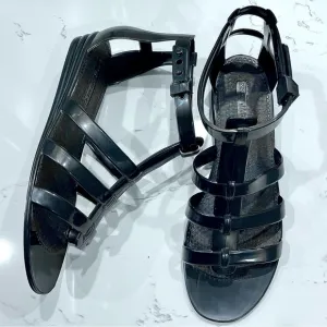 MARC JACOBS | Rubber Gladiator Jelly Sandals in Black | Size 7 | IT 37