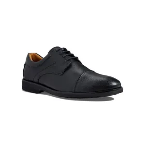 MARC JOSEPH NEW YORK Mens Black Derby Wellington Cap Leather Shoes 10.5
