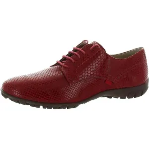 Marc Joseph Womens Pacific Golf Red Leather Oxford Golf Shoes Sneakers New