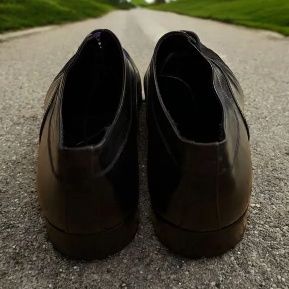 MARIO BRUNI Men’s  Dress Shoes, Classic Italian, Black Leather, Size 12