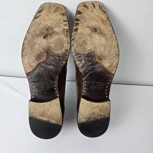 MARK NASON-Rock Lives LEATHER, Dragon Embossed Square Toe Mens 11 Loafer Shoes
