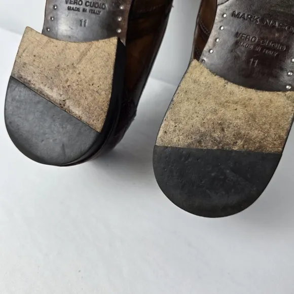 MARK NASON-Rock Lives LEATHER, Dragon Embossed Square Toe Mens 11 Loafer Shoes