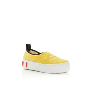 MARNI Womens Yellow Nylon Puffer Heel Paw Toe Platform Slip On Sneakers Shoes 38