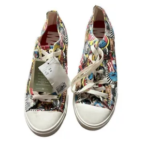 Marvel Men’s Canvas Comic Print Sneakers Tennis Shoes All Over Print Size 11.5