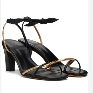 MARYAM NASSIR ZADEHBlack &amp; Gold Riley Heels