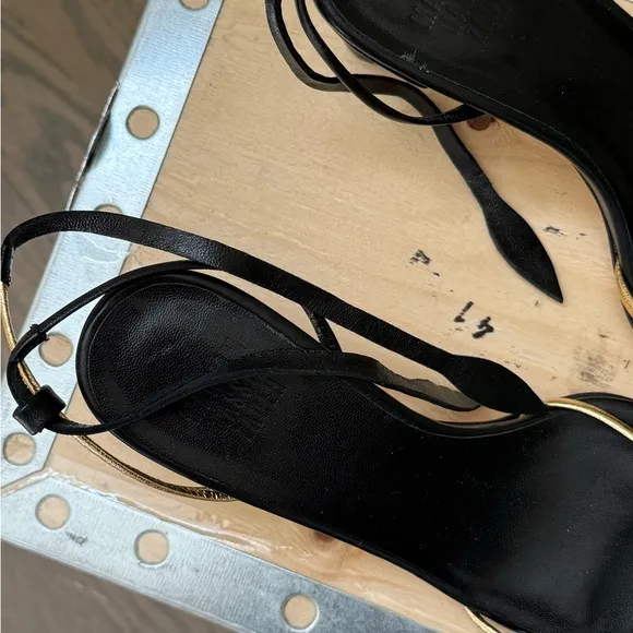 MARYAM NASSIR ZADEHBlack &amp; Gold Riley Heels