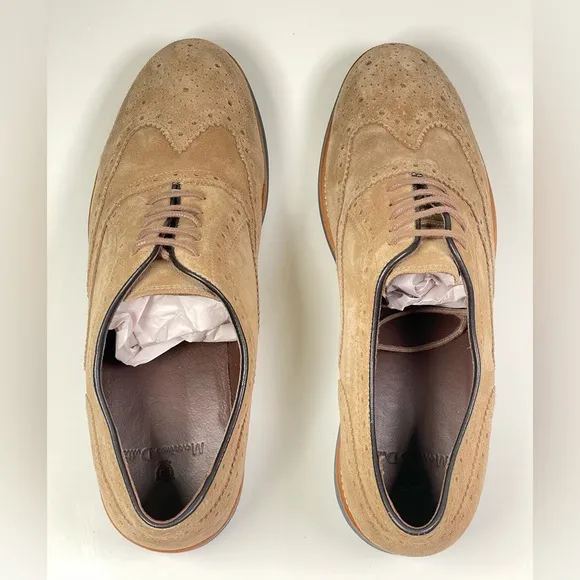 Massimo Dutti Split Suede Wing Tip Oxford Laces up Shoes Men’s Size US11 | EU 44