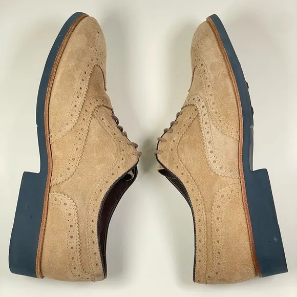 Massimo Dutti Split Suede Wing Tip Oxford Laces up Shoes Men’s Size US11 | EU 44