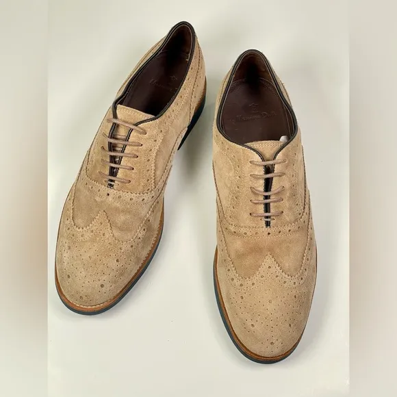 Massimo Dutti Split Suede Wing Tip Oxford Laces up Shoes Men’s Size US11 | EU 44