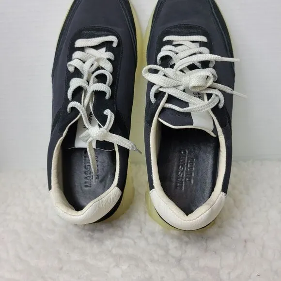 Massimo Dutti Men'Sneaker Size 11 Black Suede Leather Lace Up Shoes