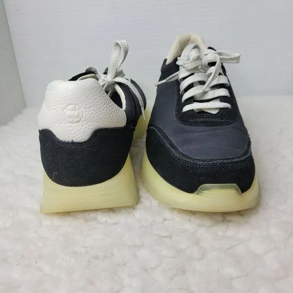 Massimo Dutti Men'Sneaker Size 11 Black Suede Leather Lace Up Shoes
