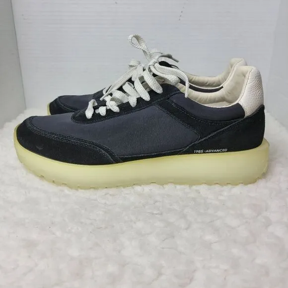 Massimo Dutti Men'Sneaker Size 11 Black Suede Leather Lace Up Shoes
