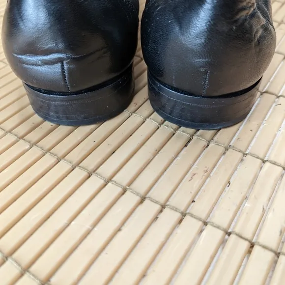 Massimo Emporio Men Black Leather Loafers Tassel  Shoes Size 8.5M.  156pm