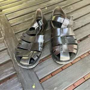 Massimo Matteo Italian Leather Huarache Sandals (10.5) 🇮🇹