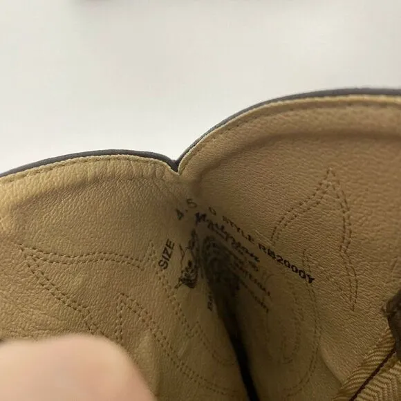 MASTERSON BOOT CO. BROWN LEATHER COWBOY BOOTS 4.5
