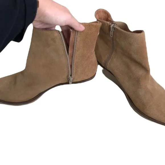 Matt Bernson Frieze Boots Tan Suede Rubber Wedge Boots 10