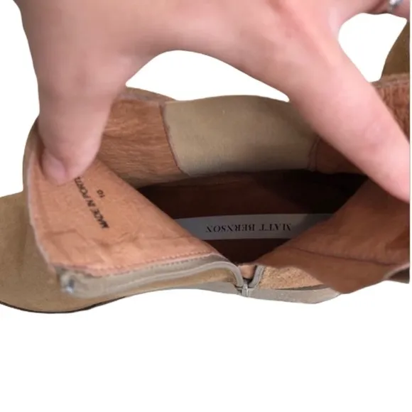 Matt Bernson Frieze Boots Tan Suede Rubber Wedge Boots 10