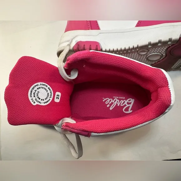 Mattel Barbie Hightop Sneakers Pink &amp; White Limited Edition Kids Shoes Imported