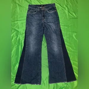 ME EM Women's Blue Contrast Flared Jeans size 25