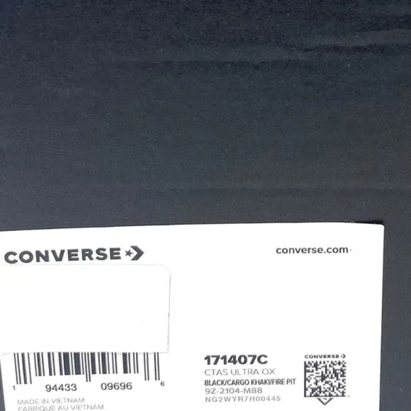 💖MEGA SALE💖Converse Chuck Taylor AS  Ultra OX Black Leather Shoes Men 171407C