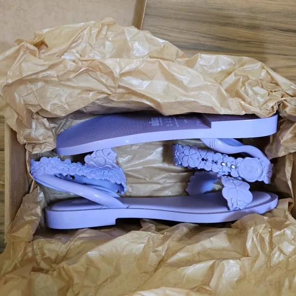 Melissa Wave Blossom   Viktor And Rolf Sandals, lilac,size US 8