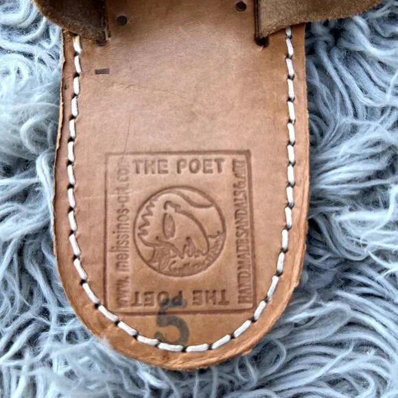 Melissinos Art The Poet Caesar Hand Made Leather Sandals Athens Greece Handmade