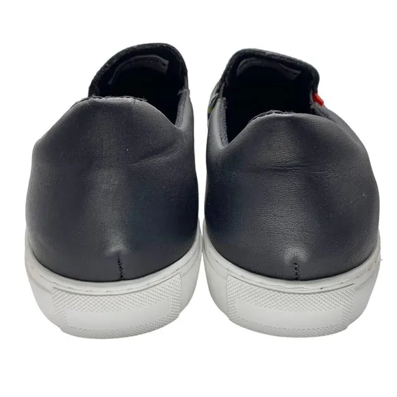 Mellow Walk | Men | Owen Black Leather Slip-On Steel Toe Shoes | Size 9