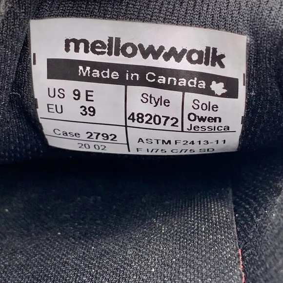 Mellow Walk | Men | Owen Black Leather Slip-On Steel Toe Shoes | Size 9