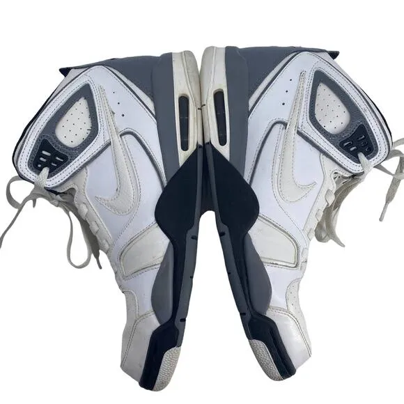 Men's 10.5 NIKE Air Flight Sneakers Shoes White Gray Black 397204-102