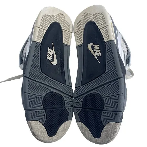 Men's 10.5 NIKE Air Flight Sneakers Shoes White Gray Black 397204-102