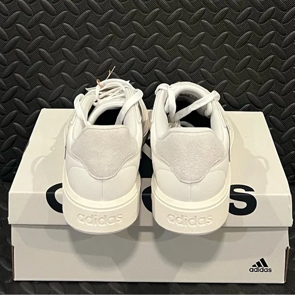 Mens Adidas Athletic Tennis Shoes White‎ Gray Size 8.5