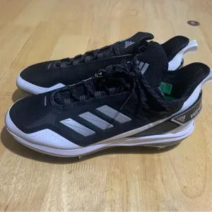 Men’s Adidas Icon 7 Boost Baseball Metal Cleats Black Silver FY4178 size‎ 11