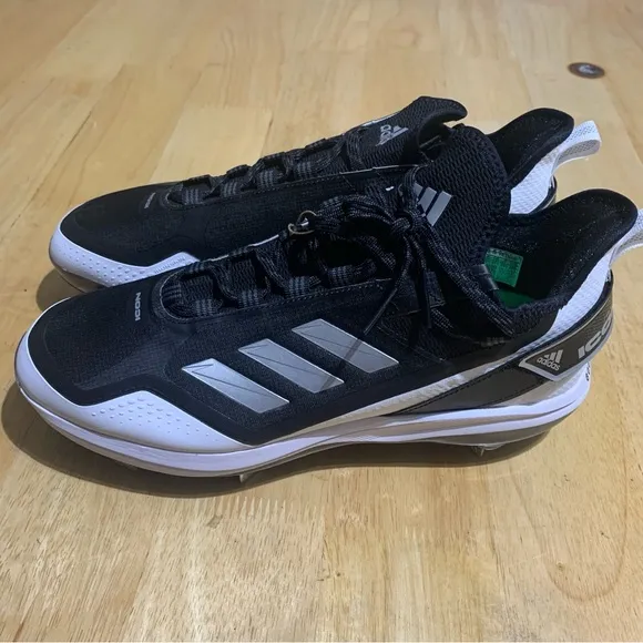Men’s Adidas Icon 7 Boost Baseball Metal Cleats Black Silver FY4178 size‎ 11