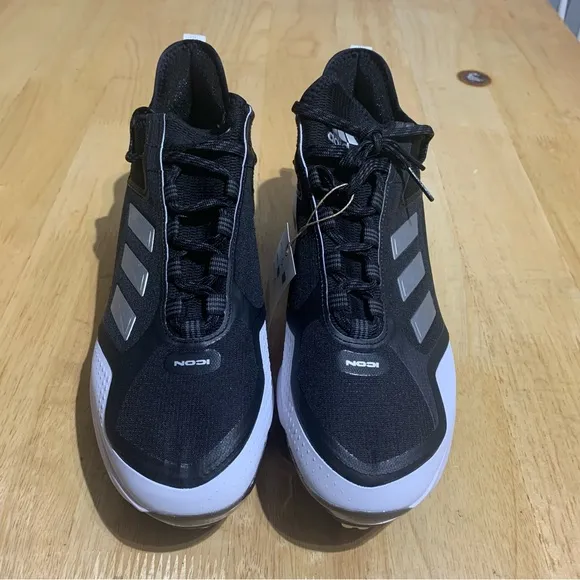Men’s Adidas Icon 7 Boost Baseball Metal Cleats Black Silver FY4178 size‎ 11