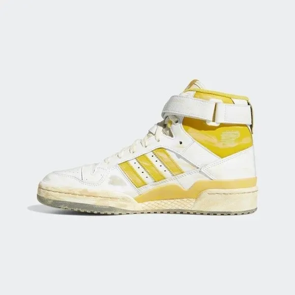 MEN'S Adidas Originals Forum 84 High Worn Yellow Shoes Size 7 GZ6468