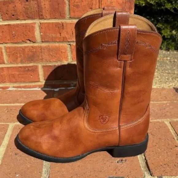 Men's Ariat Brown Roper Boots Size 9EE