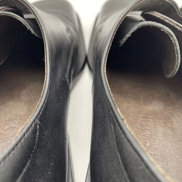 Men's Bachrach‎ Black Leather Monk Strap Dress Shoes Size 10.5 Italy