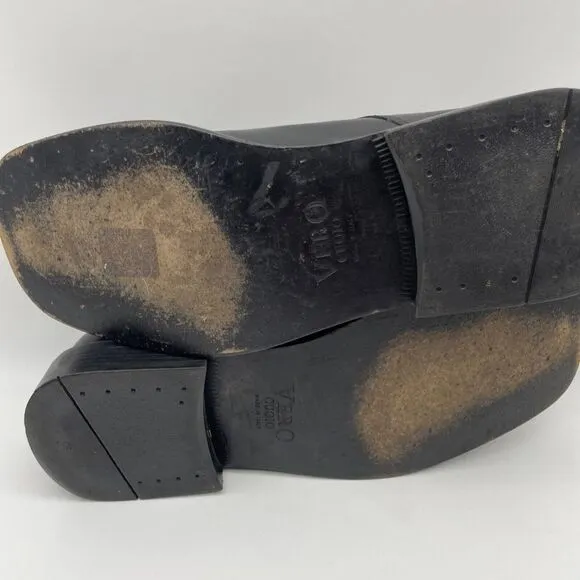 Men's Bachrach‎ Black Leather Monk Strap Dress Shoes Size 10.5 Italy