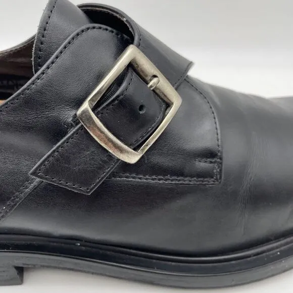 Men's Bachrach‎ Black Leather Monk Strap Dress Shoes Size 10.5 Italy
