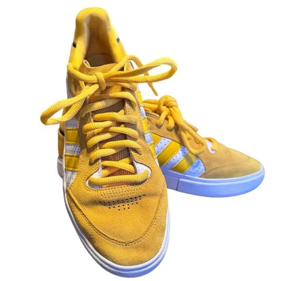 Men's Brand New Adidas Yellow Tyshawn Low Skateboarding Shoes [H06338] 9