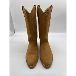 Men’s Brown Laredo Cowboy Boots. 68216 8 E W. Jacksonville. Tan suede.