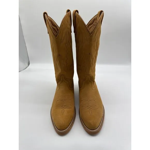 Men’s Brown Laredo Cowboy Boots. 68216 8 E W. Jacksonville. Tan suede.