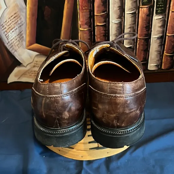 Mens Brown Leather Timberland Dress Shoes Size 11.5