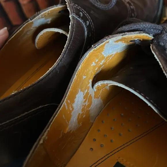 Mens Brown Leather Timberland Dress Shoes Size 11.5