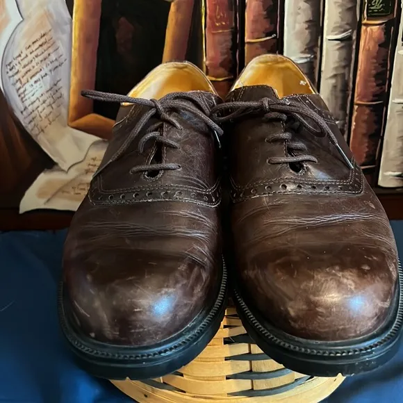 Mens Brown Leather Timberland Dress Shoes Size 11.5