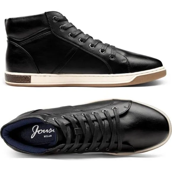 Men's Casual Shoes High Top Chukka Sneaker | Men Black Boots