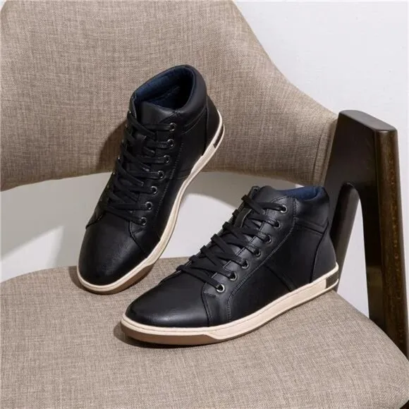 Men's Casual Shoes High Top Chukka Sneaker | Men Black Boots