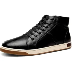 Men's Casual Shoes High Top Chukka Sneaker | Men Black Boots