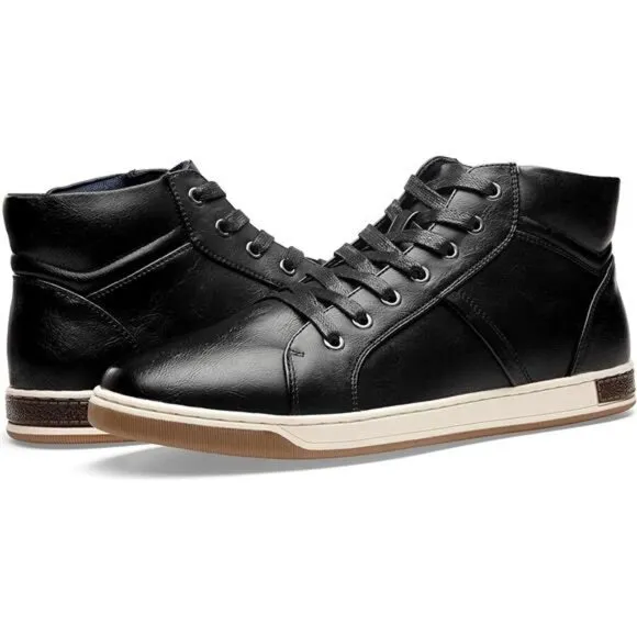 Men's Casual Shoes High Top Chukka Sneaker | Men Black Boots