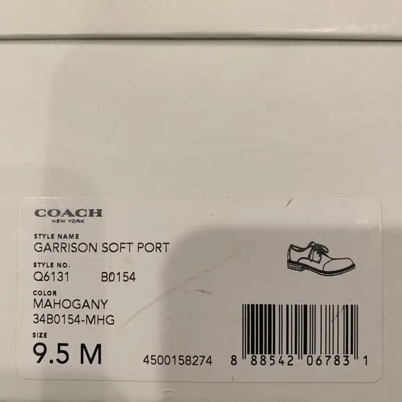 Men’s coach garrison  leather dress shoes sz 9.5